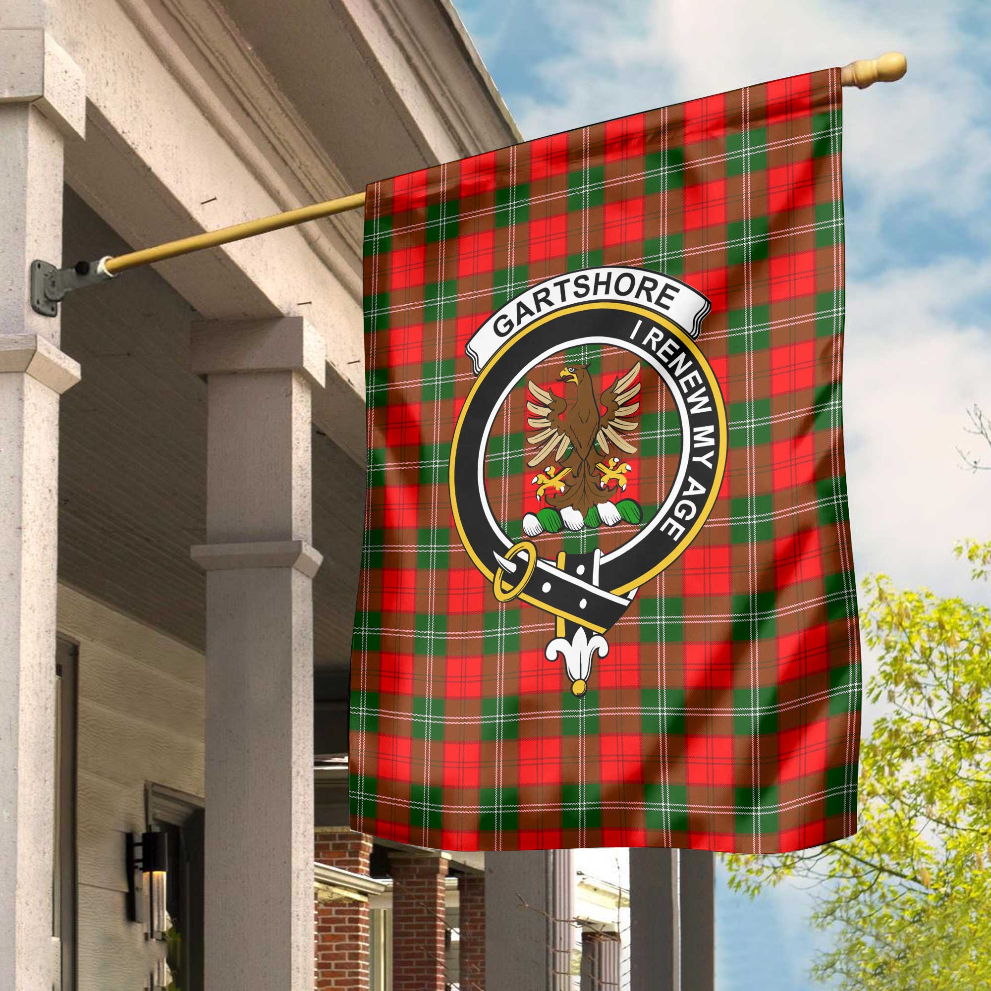 Clan Gartshore Tartan Garden Flag Crest And Plaid Basic Style