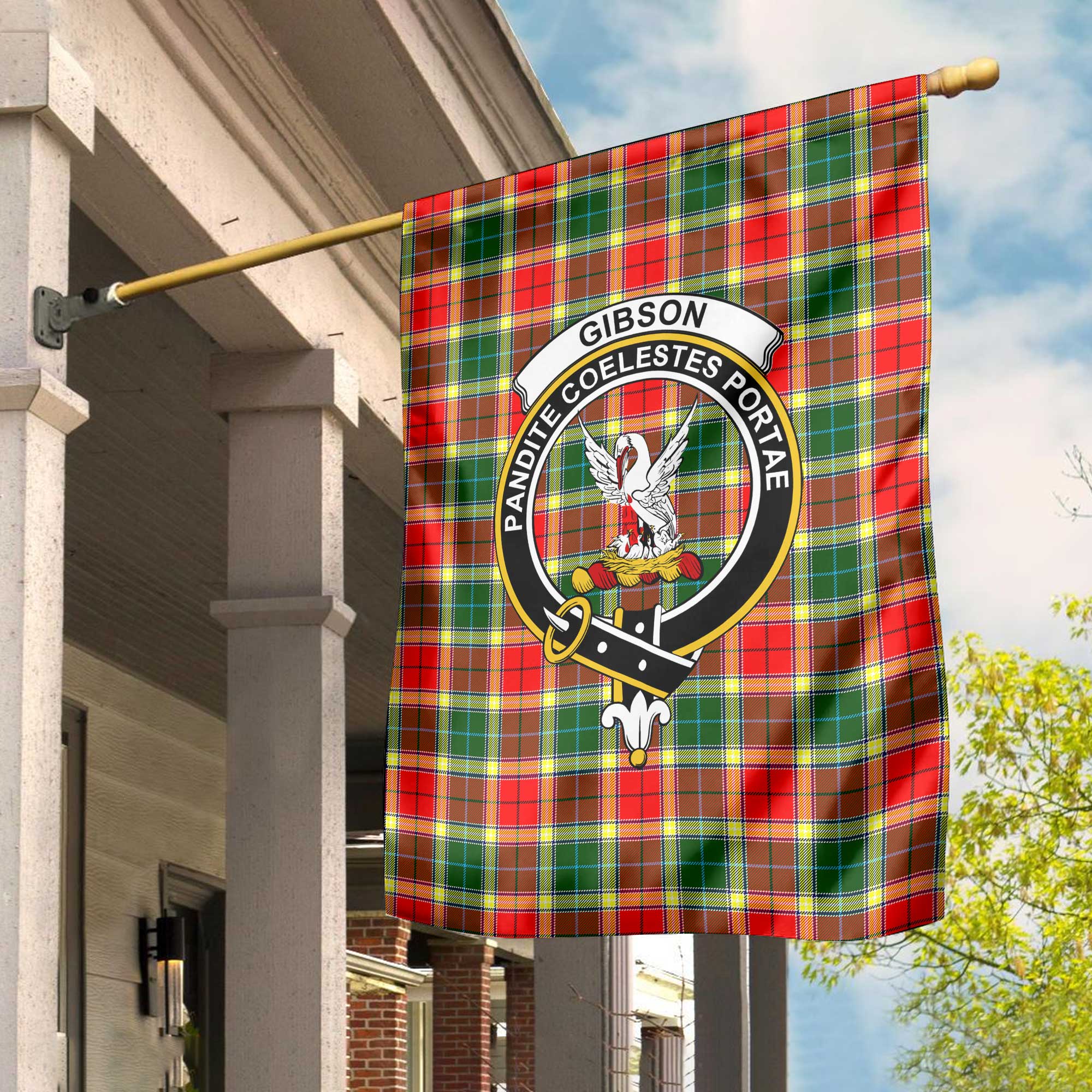 Clan Gibson Tartan Garden Flag Crest And Plaid Basic Style