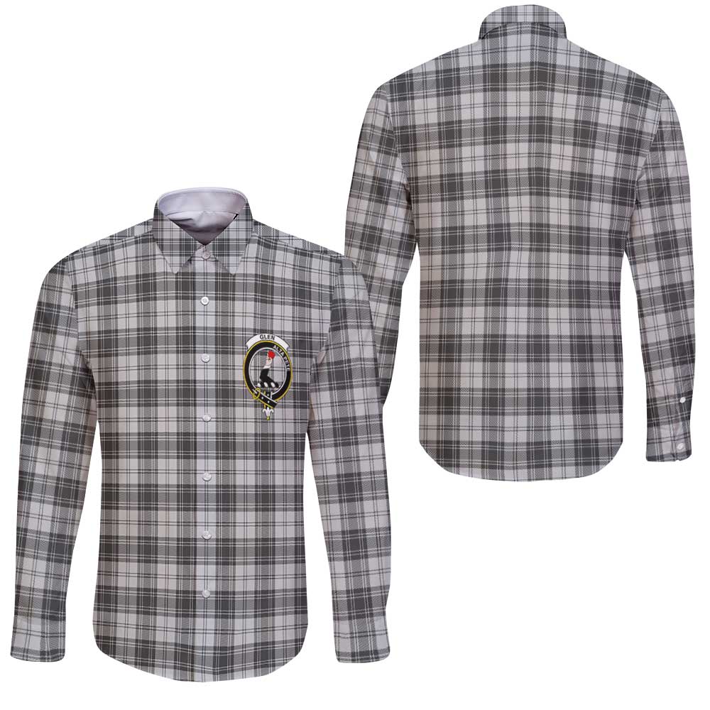 Clan Glen Tartan Long Sleeve Button Shirt Crest And Plaid Basic Style