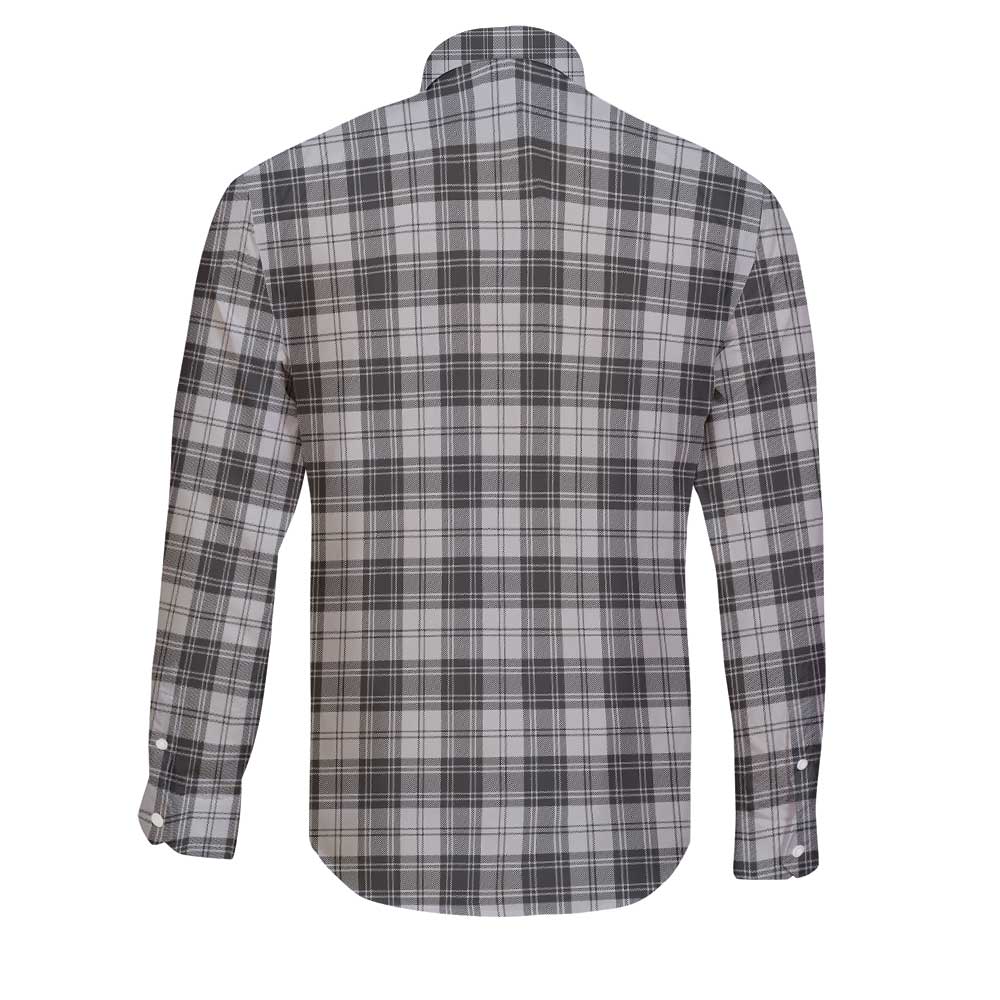 Clan Glen Tartan Long Sleeve Button Shirt Crest And Plaid Basic Style