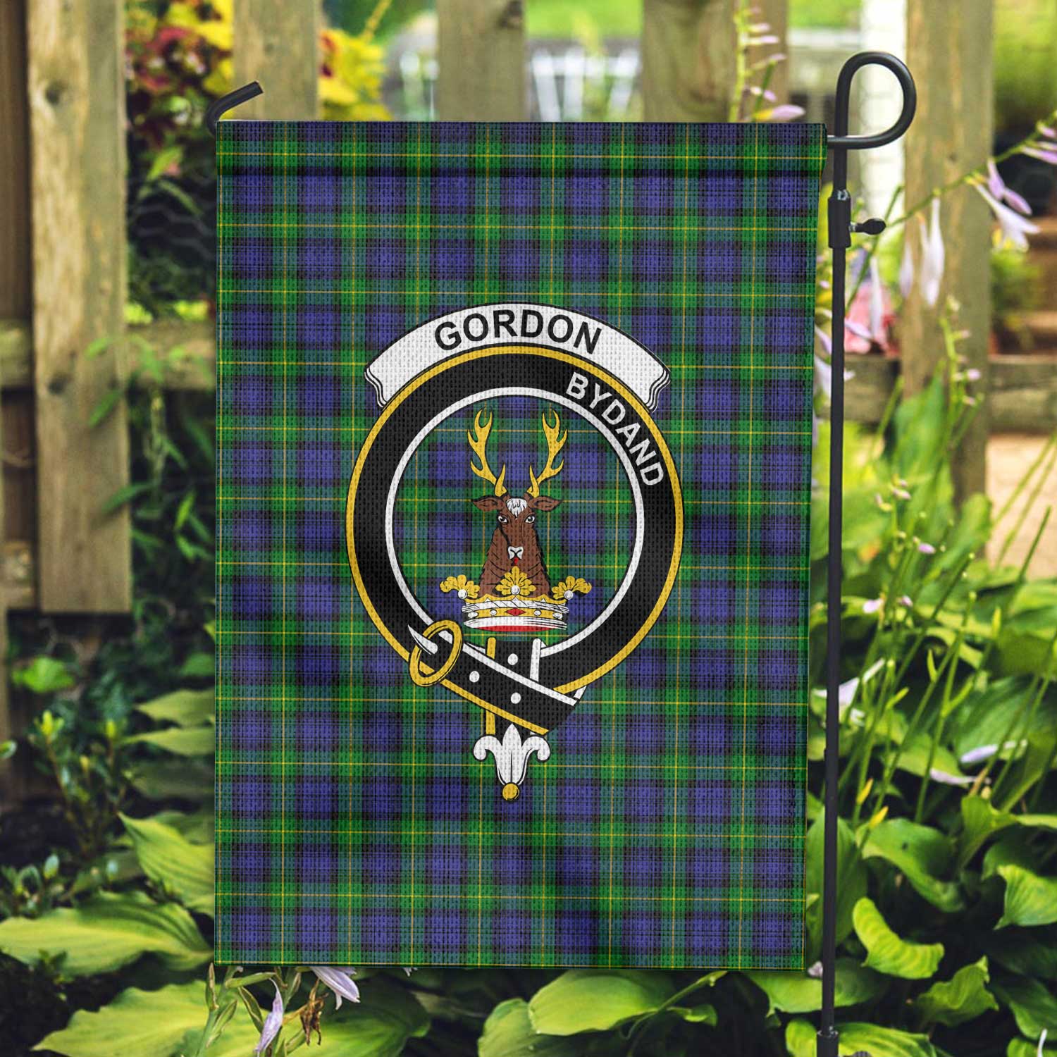 Clan Gordon Tartan Garden Flag Crest And Plaid Basic Style