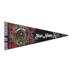 Clan Gow Of Skeoch Tartan Felt Pennant Crest And Plaid Basic Style