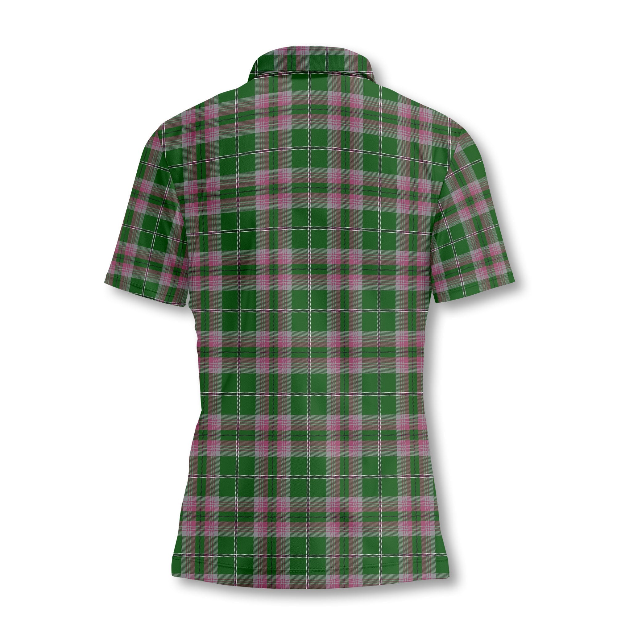 Clan Gray Tartan Women Polo Shirt Crest And Plaid Basic Style
