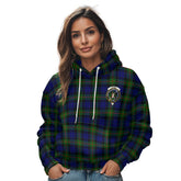 Clan Gunn Tartan Women Hoodie Crest And Plaid Basic Style