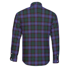 Clan Guthrie Tartan Long Sleeve Button Shirt Crest And Plaid Basic Style