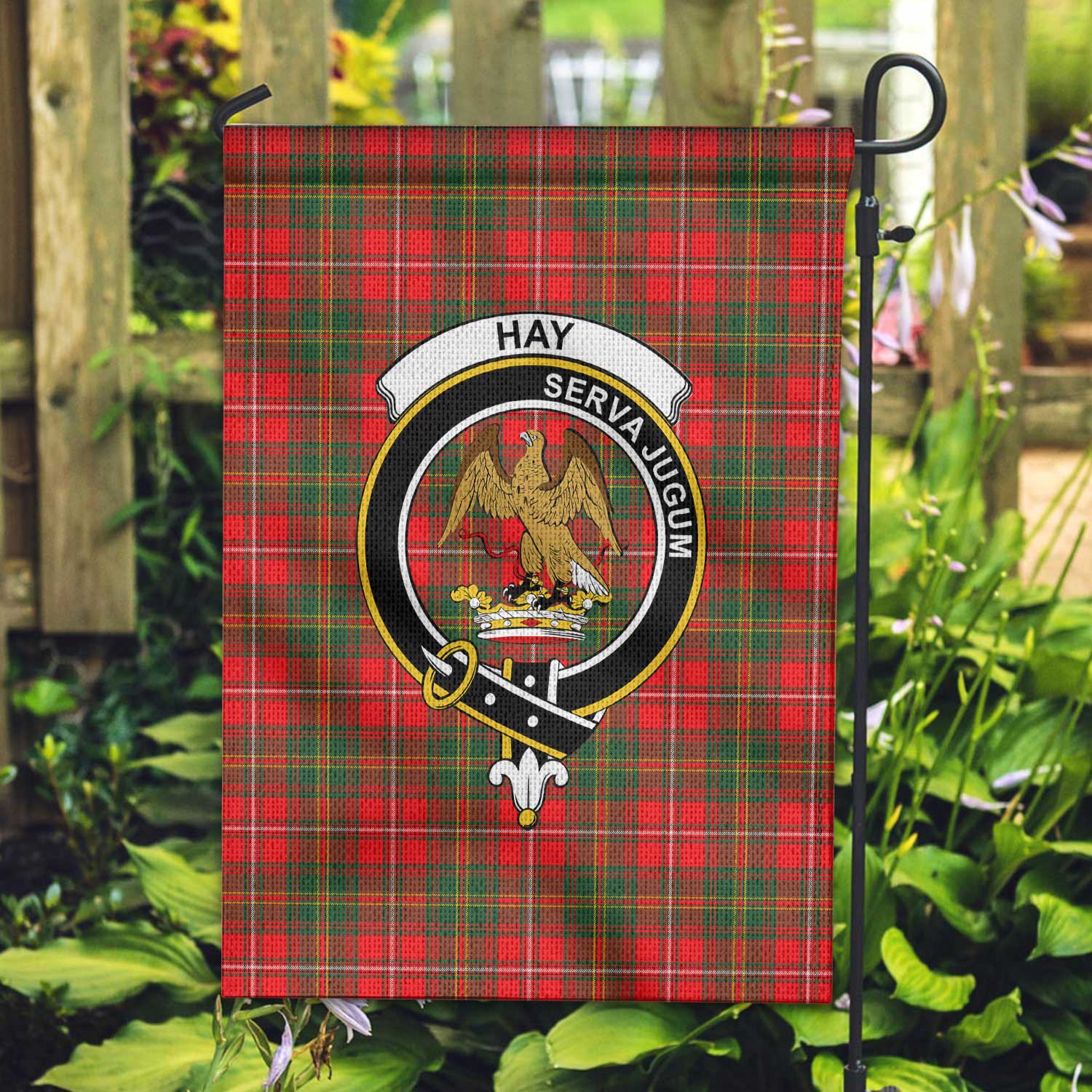 Clan Hay Tartan Garden Flag Crest And Plaid Basic Style