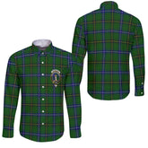 Clan Henderson Tartan Long Sleeve Button Shirt Crest And Plaid Basic Style