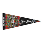 Clan Hepburn Tartan Felt Pennant Crest And Plaid Basic Style