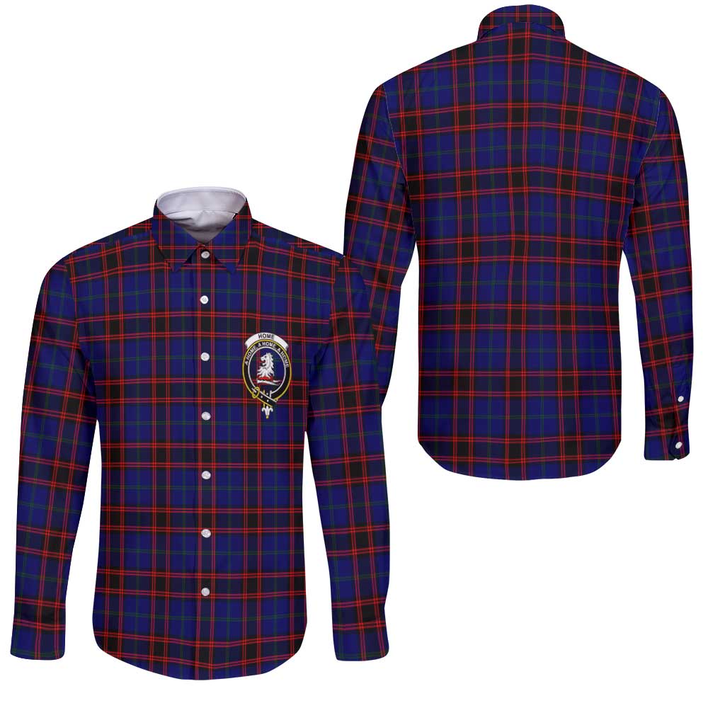 Clan Home Tartan Long Sleeve Button Shirt Crest And Plaid Basic Style