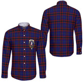 Clan Home Tartan Long Sleeve Button Shirt Crest And Plaid Basic Style