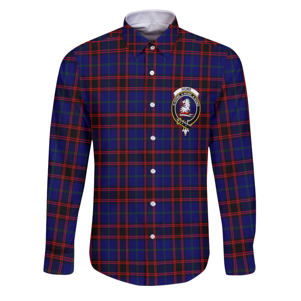 Clan Home Tartan Long Sleeve Button Shirt Crest And Plaid Basic Style