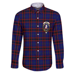 Clan Home Tartan Long Sleeve Button Shirt Crest And Plaid Basic Style