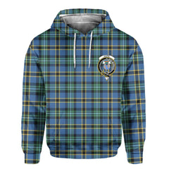 Clan Hope Tartan Men Hoodie Crest And Plaid Basic Style