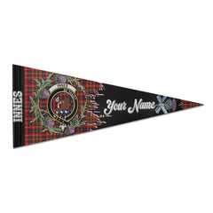 Clan Innes Tartan Felt Pennant Crest And Plaid Basic Style