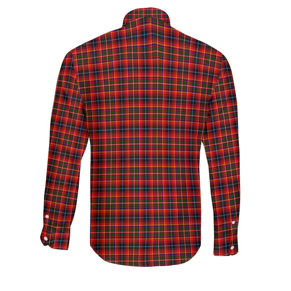 Clan Innes Tartan Long Sleeve Button Shirt Crest And Plaid Basic Style
