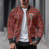 Clan Innes Tartan Men Bomber Jacket Crest And Plaid Basic Style