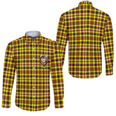 Clan Jardine Tartan Long Sleeve Button Shirt Crest And Plaid Basic Style