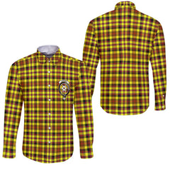 Clan Jardine Tartan Long Sleeve Button Shirt Crest And Plaid Basic Style