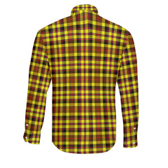 Clan Jardine Tartan Long Sleeve Button Shirt Crest And Plaid Basic Style