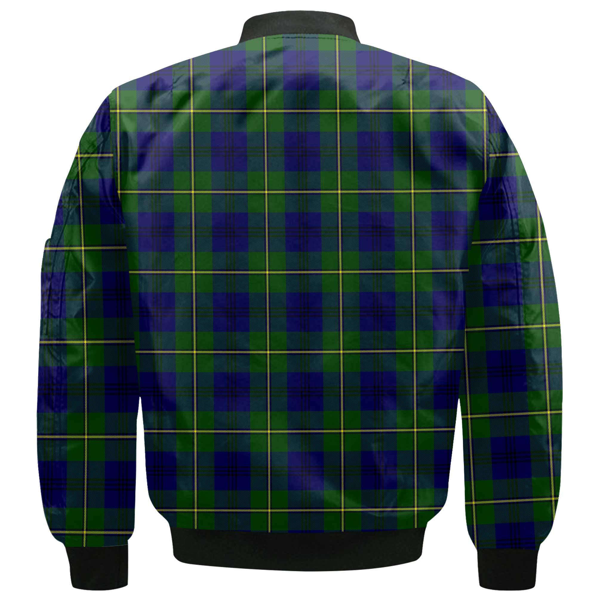Clan Johnstone Tartan Men Bomber Jacket Crest And Plaid Basic Style