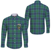 Clan Keith Tartan Long Sleeve Button Shirt Crest And Plaid Basic Style