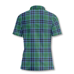 Clan Keith Tartan Women Polo Shirt Crest And Plaid Basic Style