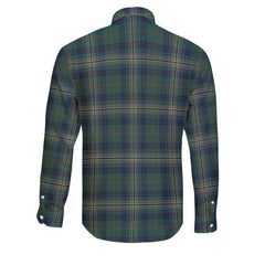 Clan Kennedy Tartan Long Sleeve Button Shirt Crest And Plaid Basic Style
