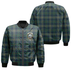 Clan Kennedy Tartan Men Bomber Jacket Crest And Plaid Basic Style