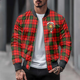 Clan Kerr Tartan Men Bomber Jacket Crest And Plaid Basic Style