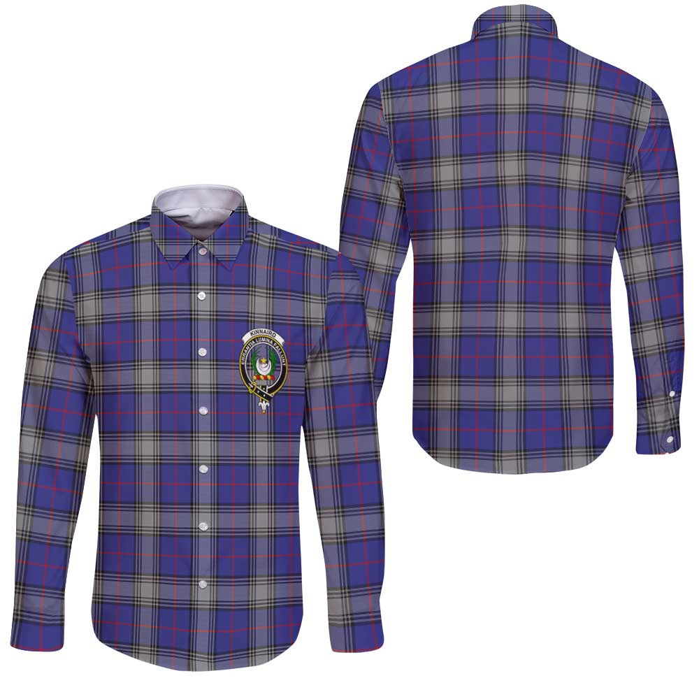 Clan Kinnaird Tartan Long Sleeve Button Shirt Crest And Plaid Basic Style