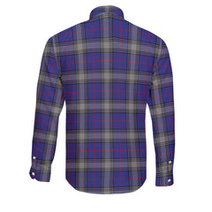 Clan Kinnaird Tartan Long Sleeve Button Shirt Crest And Plaid Basic Style