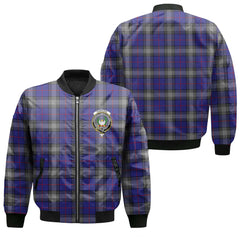Clan Kinnaird Tartan Men Bomber Jacket Crest And Plaid Basic Style