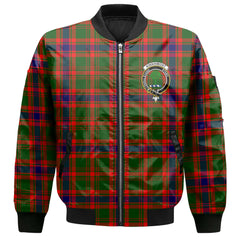 Clan Kinninmont Tartan Men Bomber Jacket Crest And Plaid Basic Style