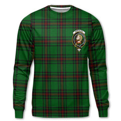 Clan Kirkaldy Tartan Men Sweatshirt Crest And Plaid Basic Style
