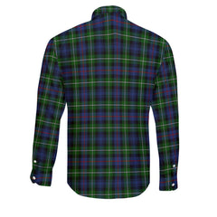 Clan Kirkpatrick Tartan Long Sleeve Button Shirt Crest And Plaid Basic Style