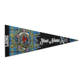 Clan Laing Tartan Felt Pennant Crest And Plaid Basic Style