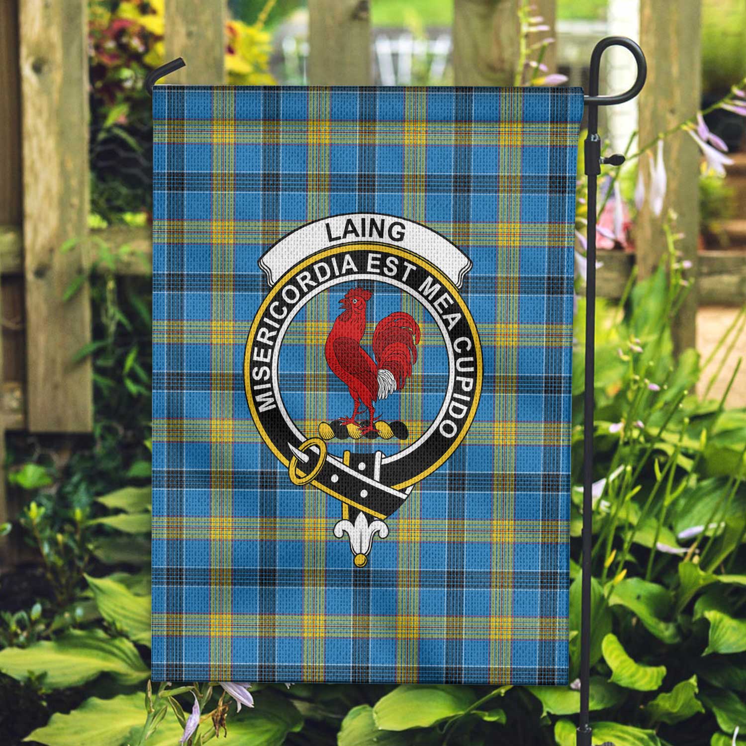 Clan Laing Tartan Garden Flag Crest And Plaid Basic Style