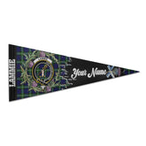 Clan Lammie Tartan Felt Pennant Crest And Plaid Basic Style