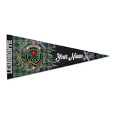 Clan Learmonth Tartan Felt Pennant Crest And Plaid Basic Style