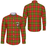 Clan Leask Tartan Long Sleeve Button Shirt Crest And Plaid Basic Style