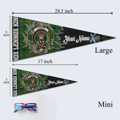 Clan Lennox Lennox Kincaid Tartan Felt Pennant Crest And Plaid Basic Style