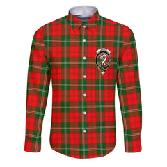 Clan Lennox Lennox Kincaid Tartan Long Sleeve Button Shirt Crest And Plaid Basic Style