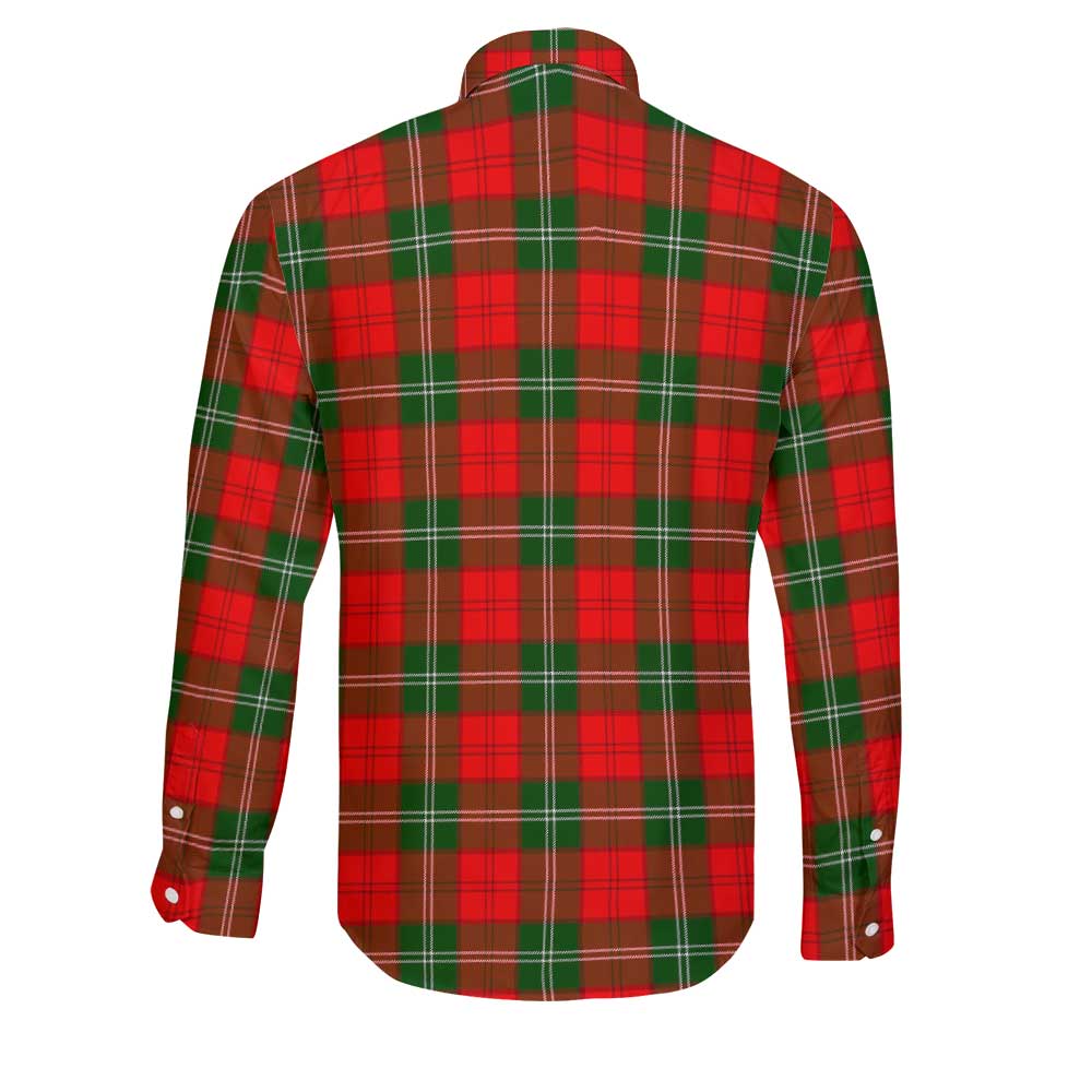 Clan Lennox Lennox Kincaid Tartan Long Sleeve Button Shirt Crest And Plaid Basic Style