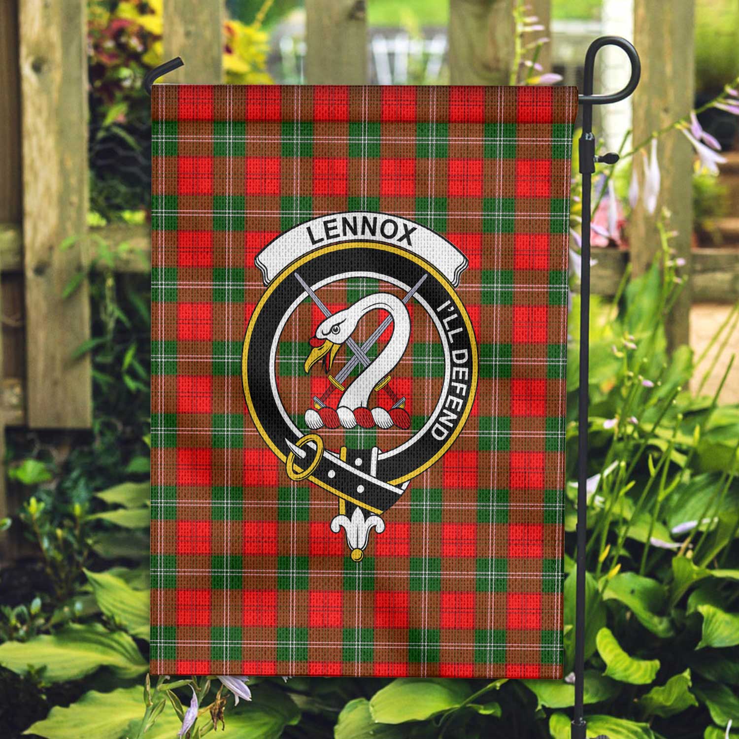 Clan Lennox Tartan Garden Flag Crest And Plaid Basic Style