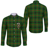 Clan Lennox Tartan Long Sleeve Button Shirt Crest And Plaid Basic Style