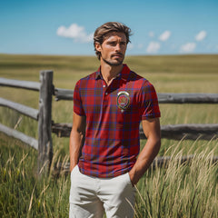 Clan Leslie Tartan Golf Men Polo Shirt Crest And Plaid Basic Style
