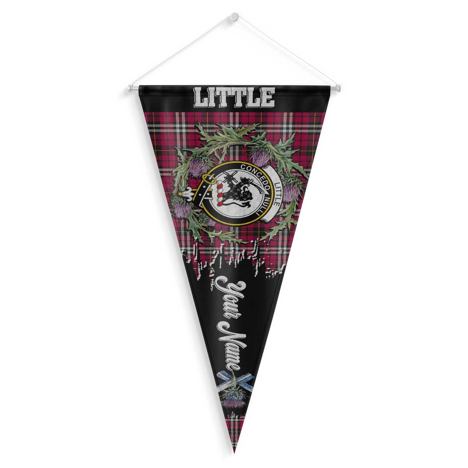 Clan Little Tartan Felt Pennant Crest And Plaid Basic Style
