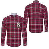 Clan Little Tartan Long Sleeve Button Shirt Crest And Plaid Basic Style
