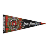 Clan Livingstone Tartan Felt Pennant Crest And Plaid Basic Style