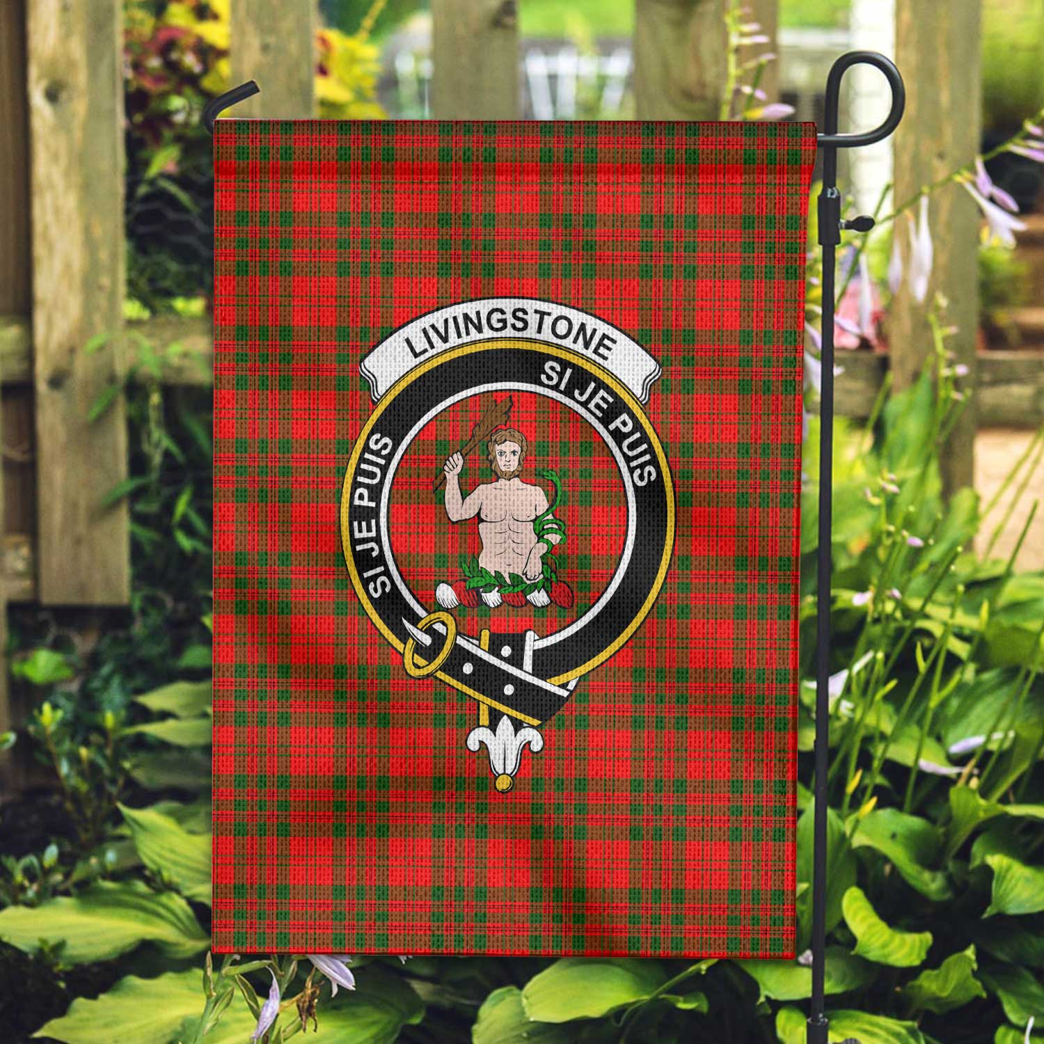 Clan Livingstone Tartan Garden Flag Crest And Plaid Basic Style